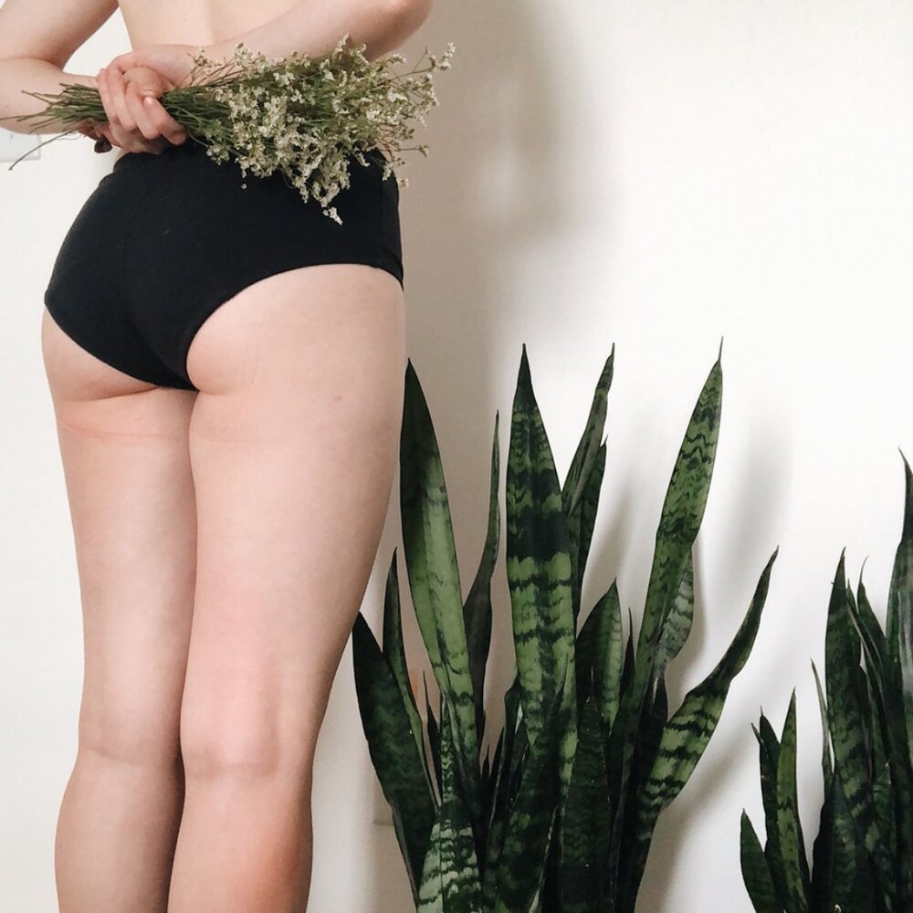 NEW✅ 2 ORGANIC COTTON Thinx for All Period SUPER BRIEF size LARGE, BLACK